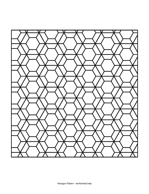 Preview of the Hexagon Pattern coloring page