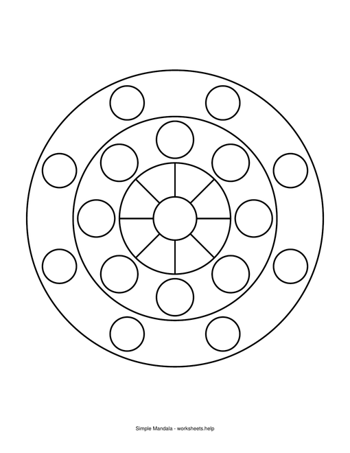Preview of the Simple Mandala coloring page