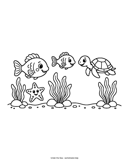Preview of the Under the Sea coloring page